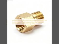 เกจวัดแรงดันข้อต่อทองแดง การตัดเฉือน CNC ความแม่นยำสูงในประเทศจีน บริการตัดเฉือน CNC บล็อกนำไฟฟ้าโลหะผสมทองแดงแบบกำหนดเอง ฟิตติ้งเกจวัดแรงดันความแม่นยำสูง